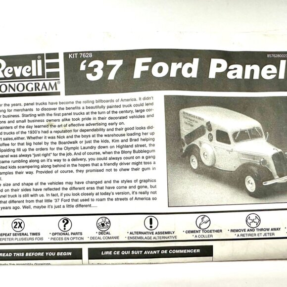 1937 Ford Panel Delivery by Revell Monogram Unbuilt Open Box - Picture 1 of 2